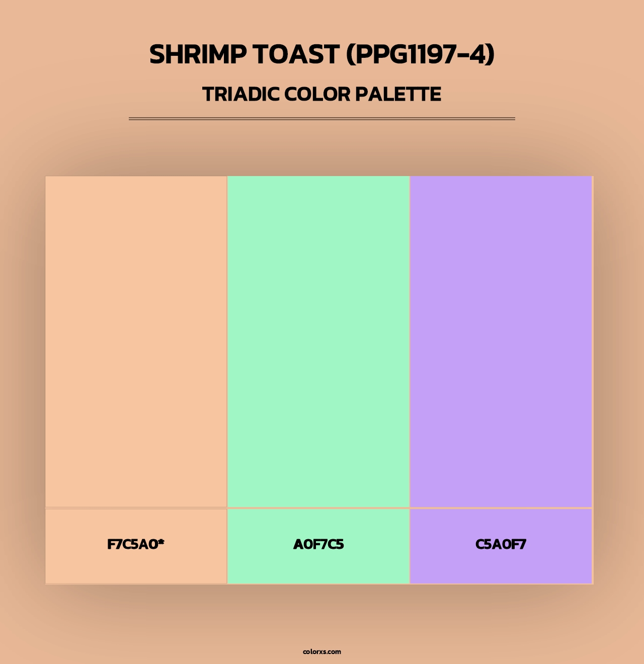 Shrimp Toast (PPG1197-4) - Triadic Color Palette