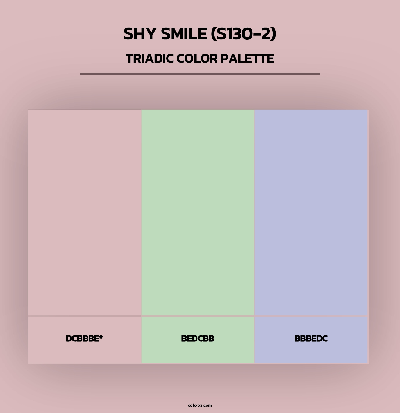 Shy Smile (S130-2) - Triadic Color Palette