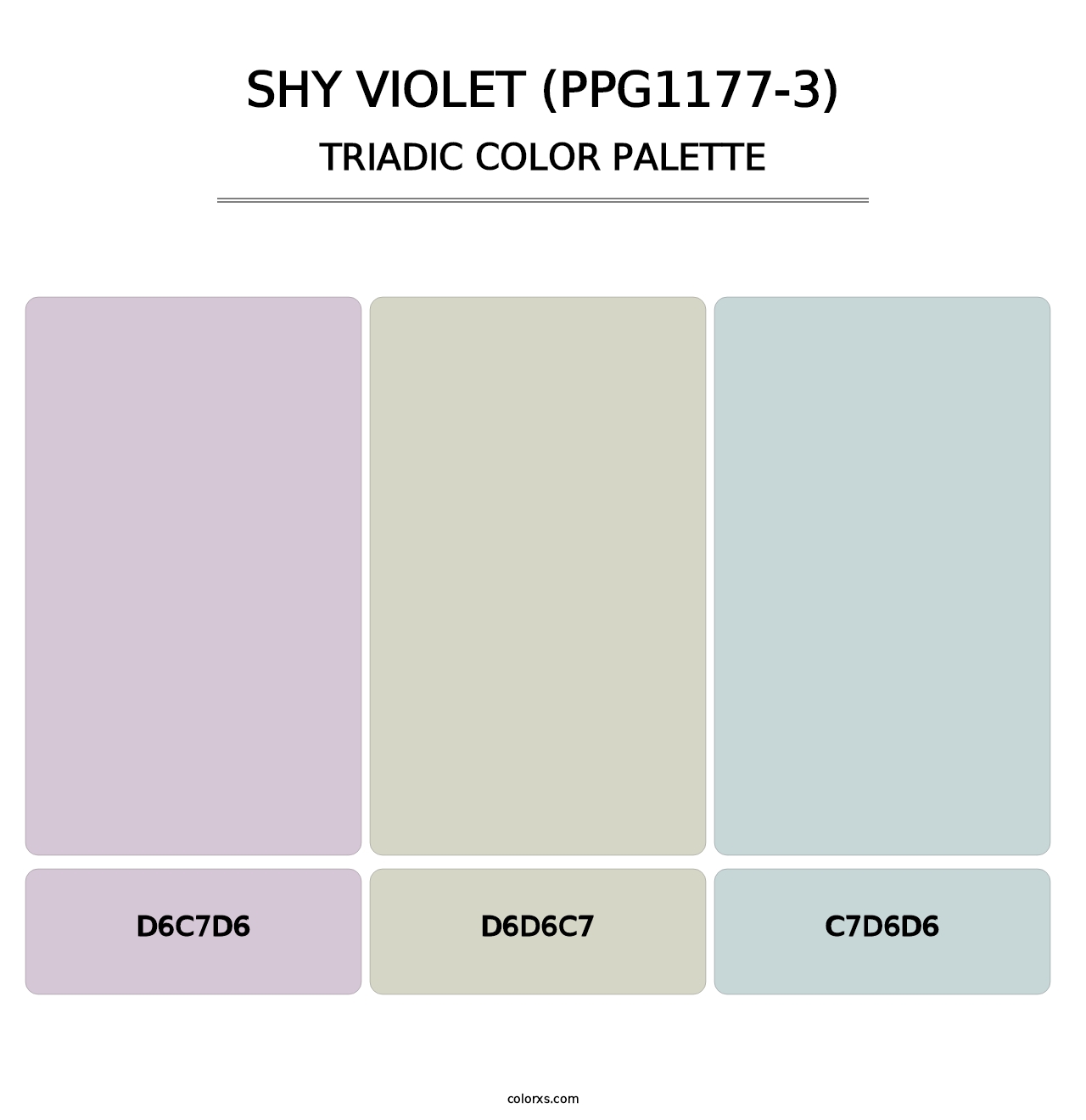 Shy Violet (PPG1177-3) - Triadic Color Palette