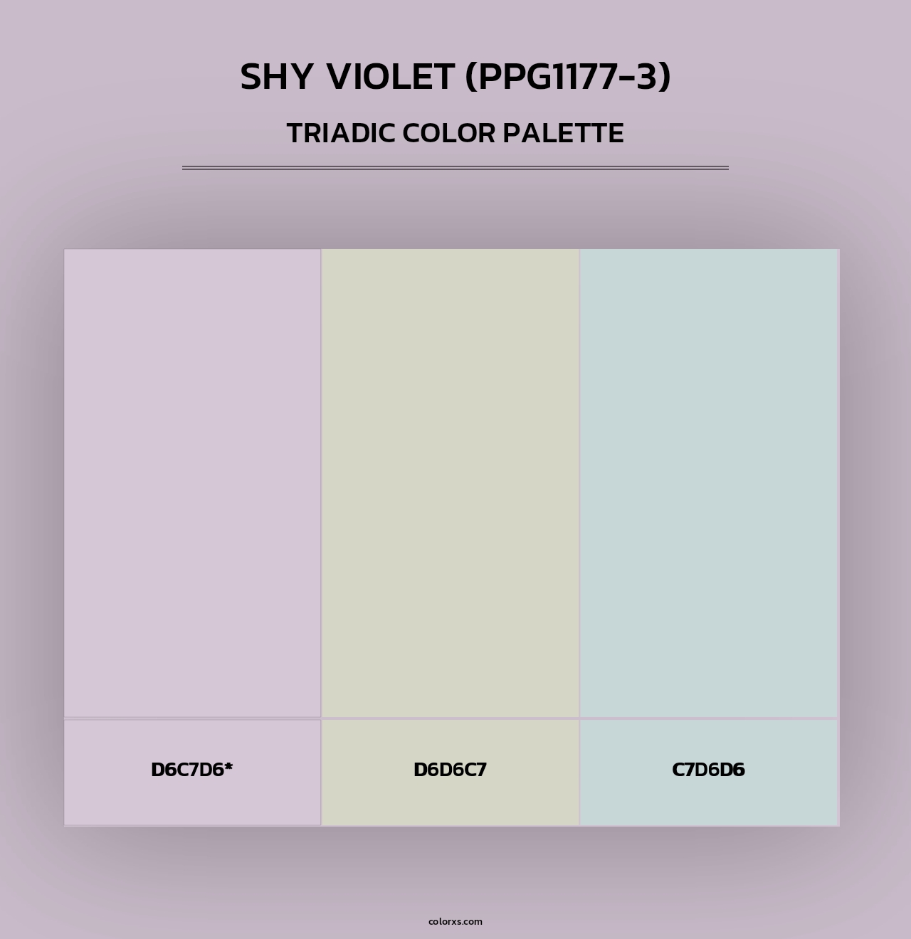 Shy Violet (PPG1177-3) - Triadic Color Palette