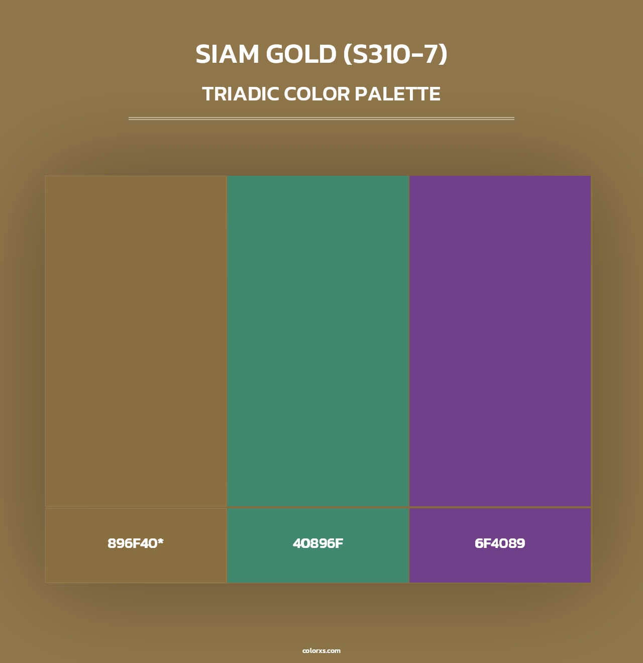 Siam Gold (S310-7) - Triadic Color Palette