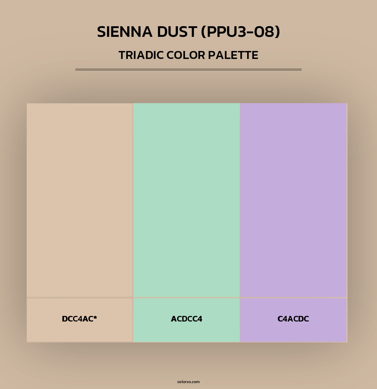 Sienna Dust (PPU3-08) - Triadic Color Palette