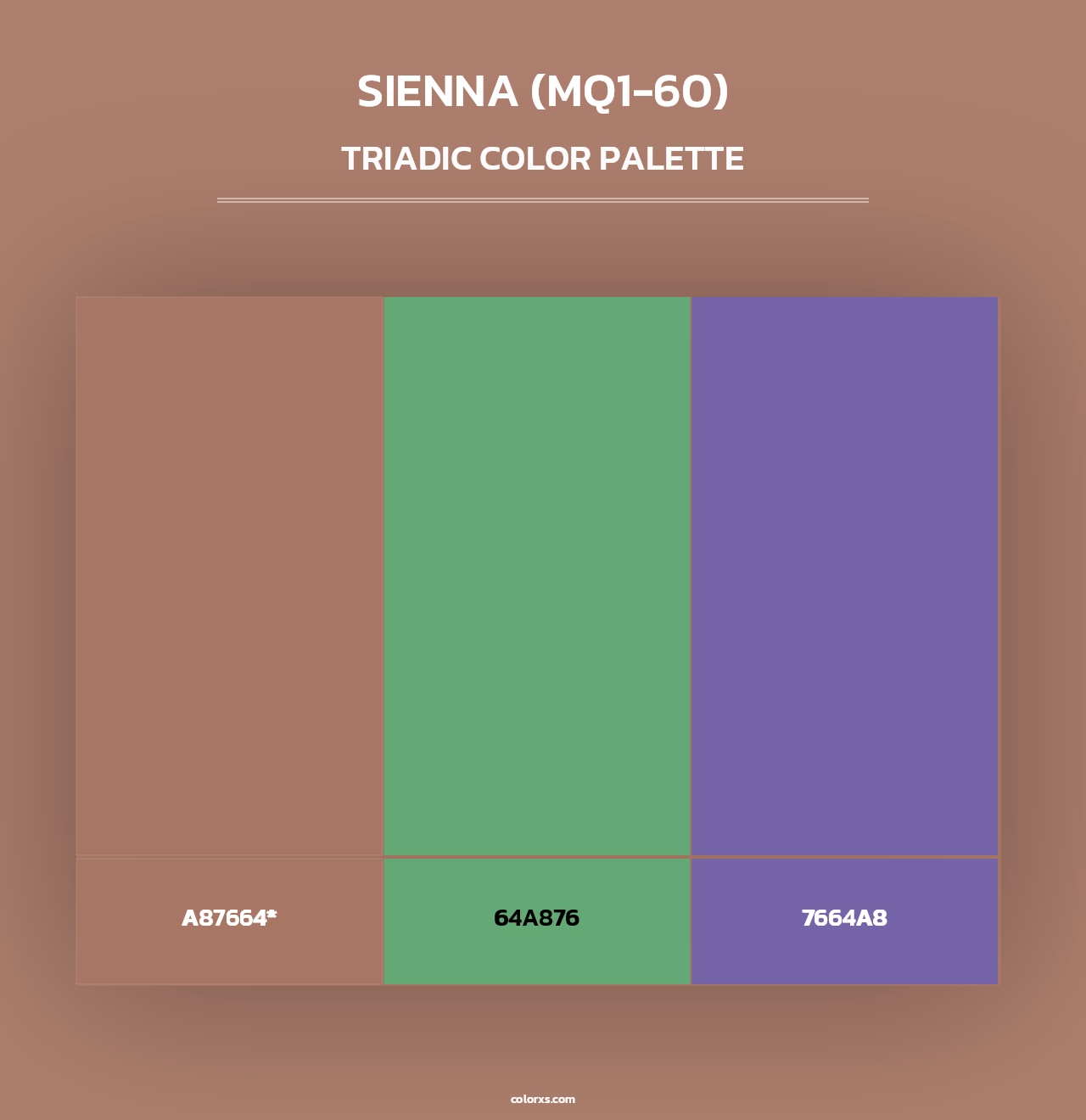 Sienna (MQ1-60) - Triadic Color Palette