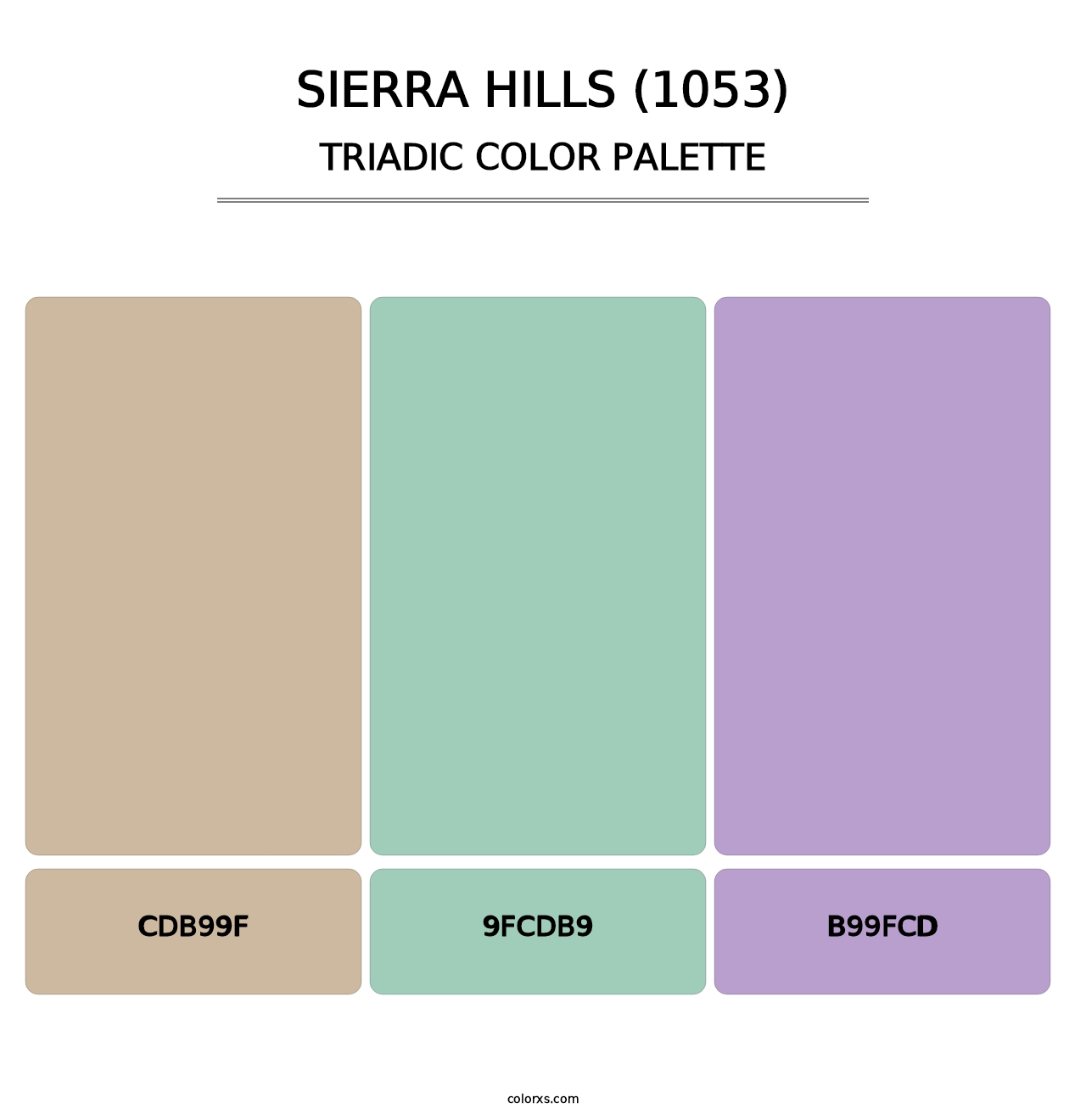 Sierra Hills (1053) - Triadic Color Palette
