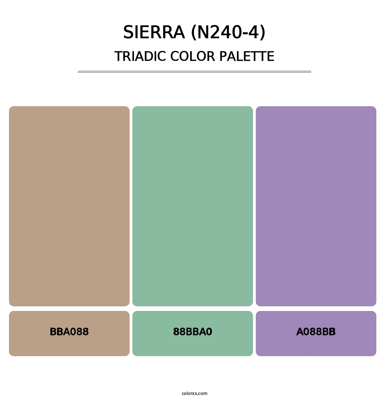 Sierra (N240-4) - Triadic Color Palette