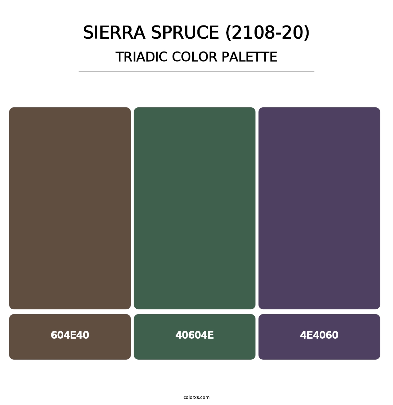 Sierra Spruce (2108-20) - Triadic Color Palette