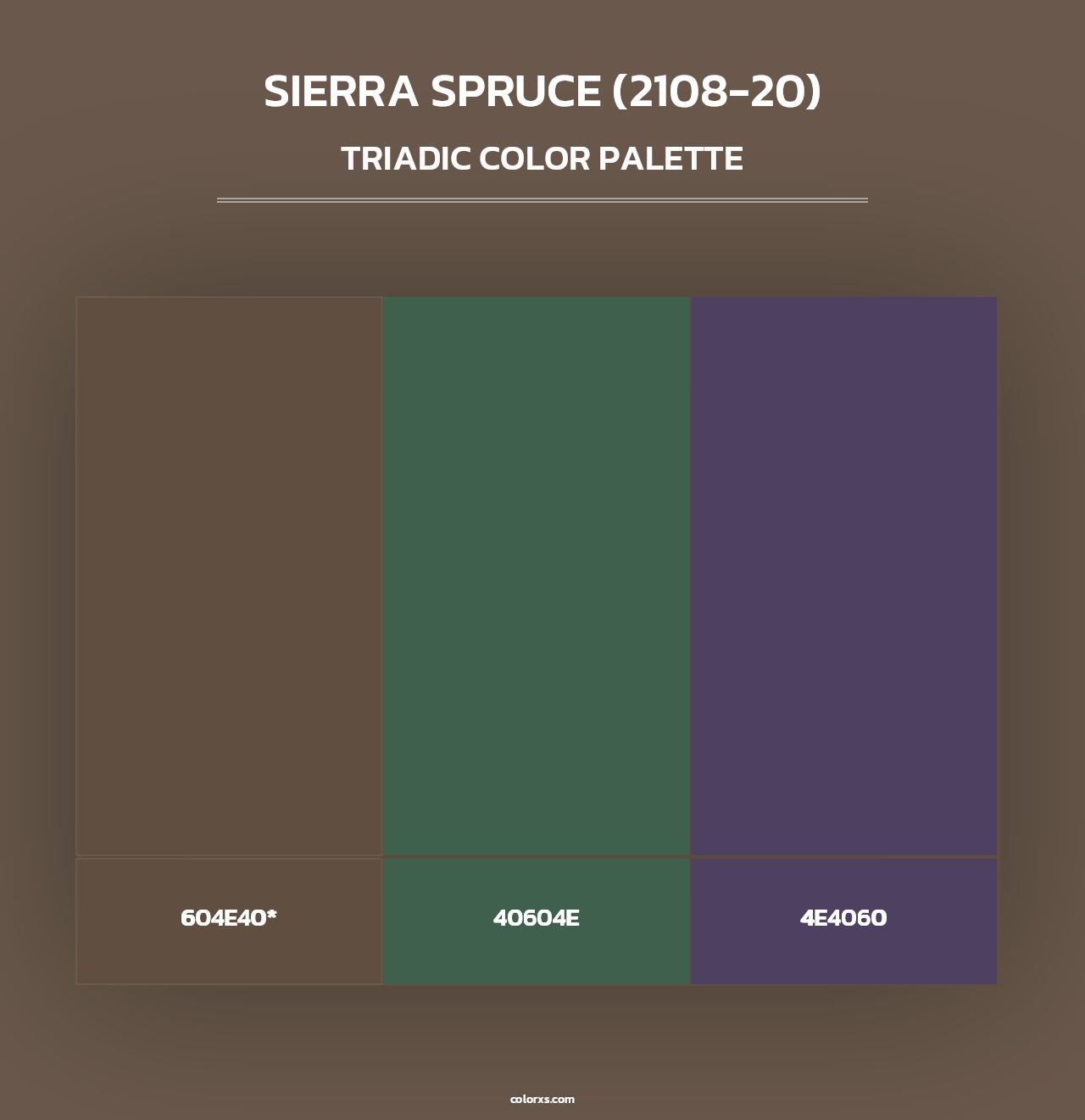 Sierra Spruce (2108-20) - Triadic Color Palette