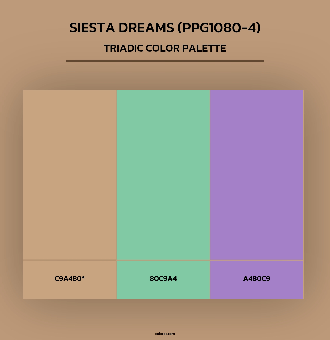 Siesta Dreams (PPG1080-4) - Triadic Color Palette