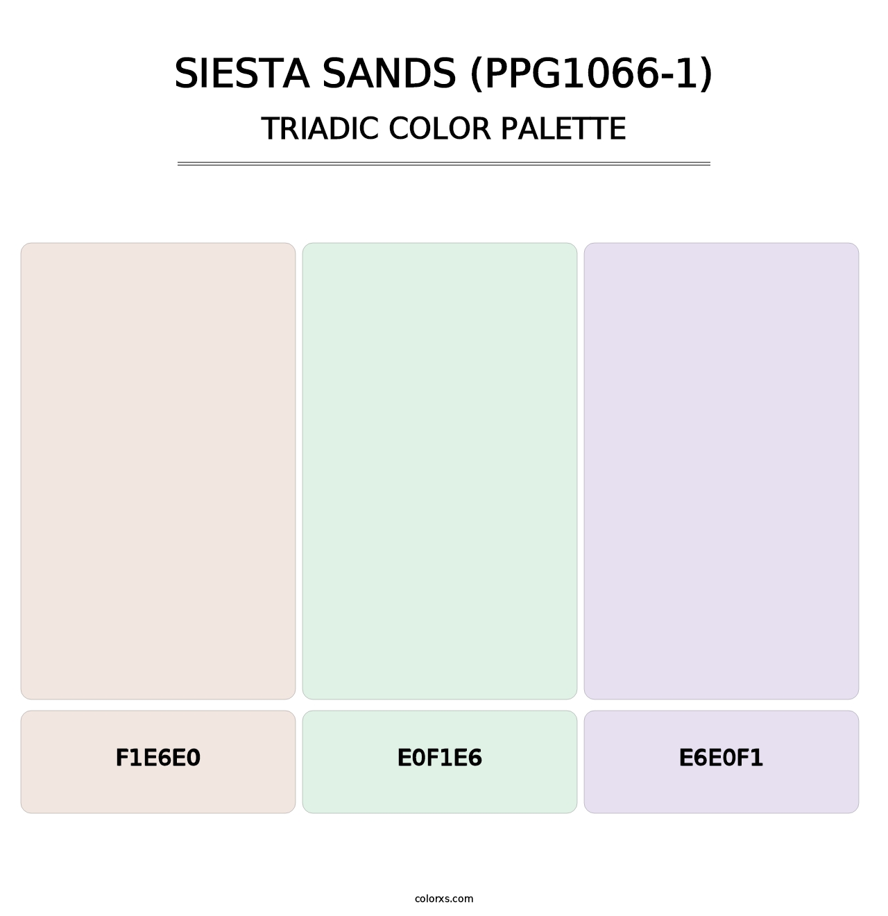 Siesta Sands (PPG1066-1) - Triadic Color Palette
