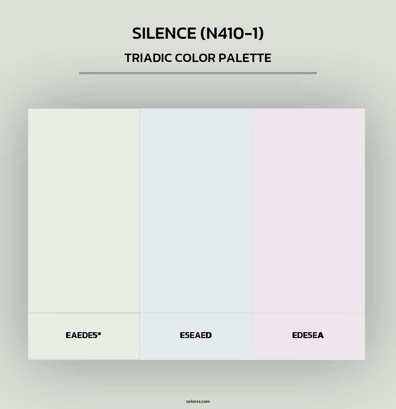 Silence (N410-1) - Triadic Color Palette