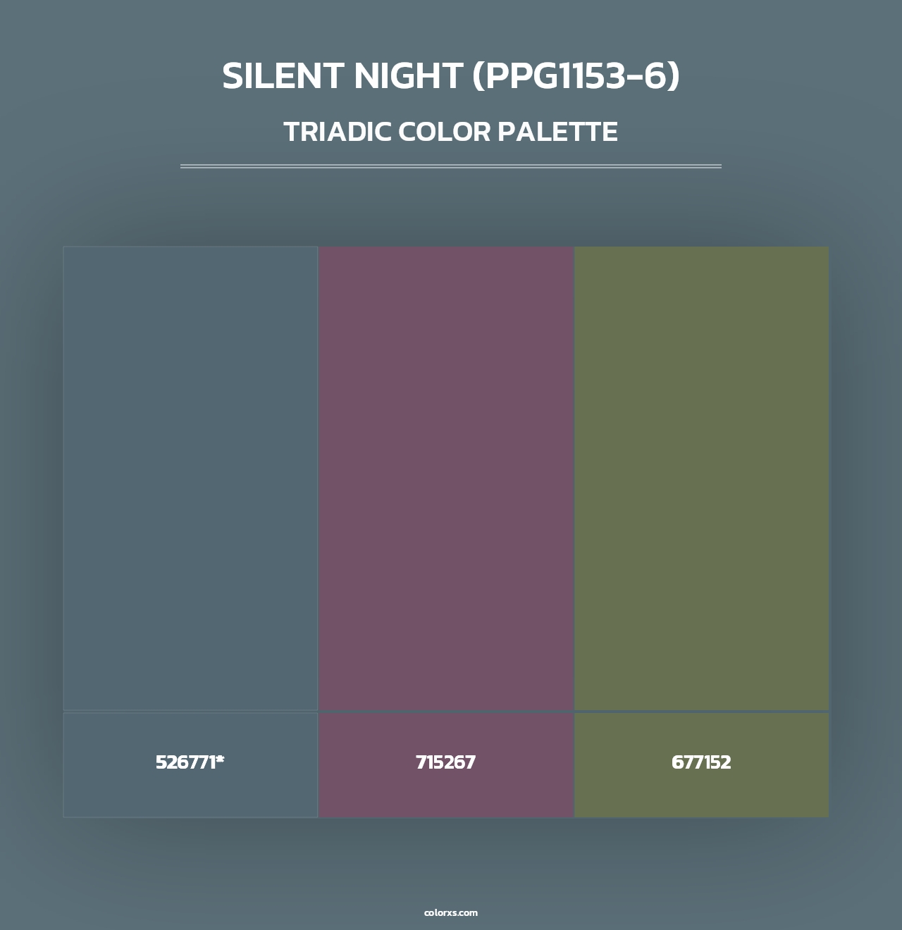Silent Night (PPG1153-6) - Triadic Color Palette
