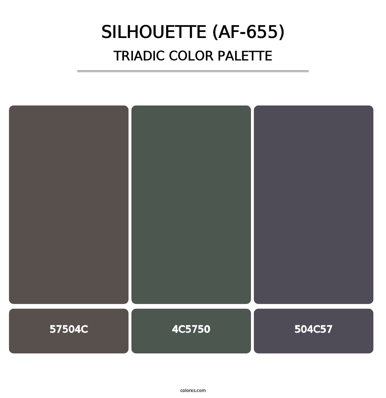 Silhouette (AF-655) - Triadic Color Palette