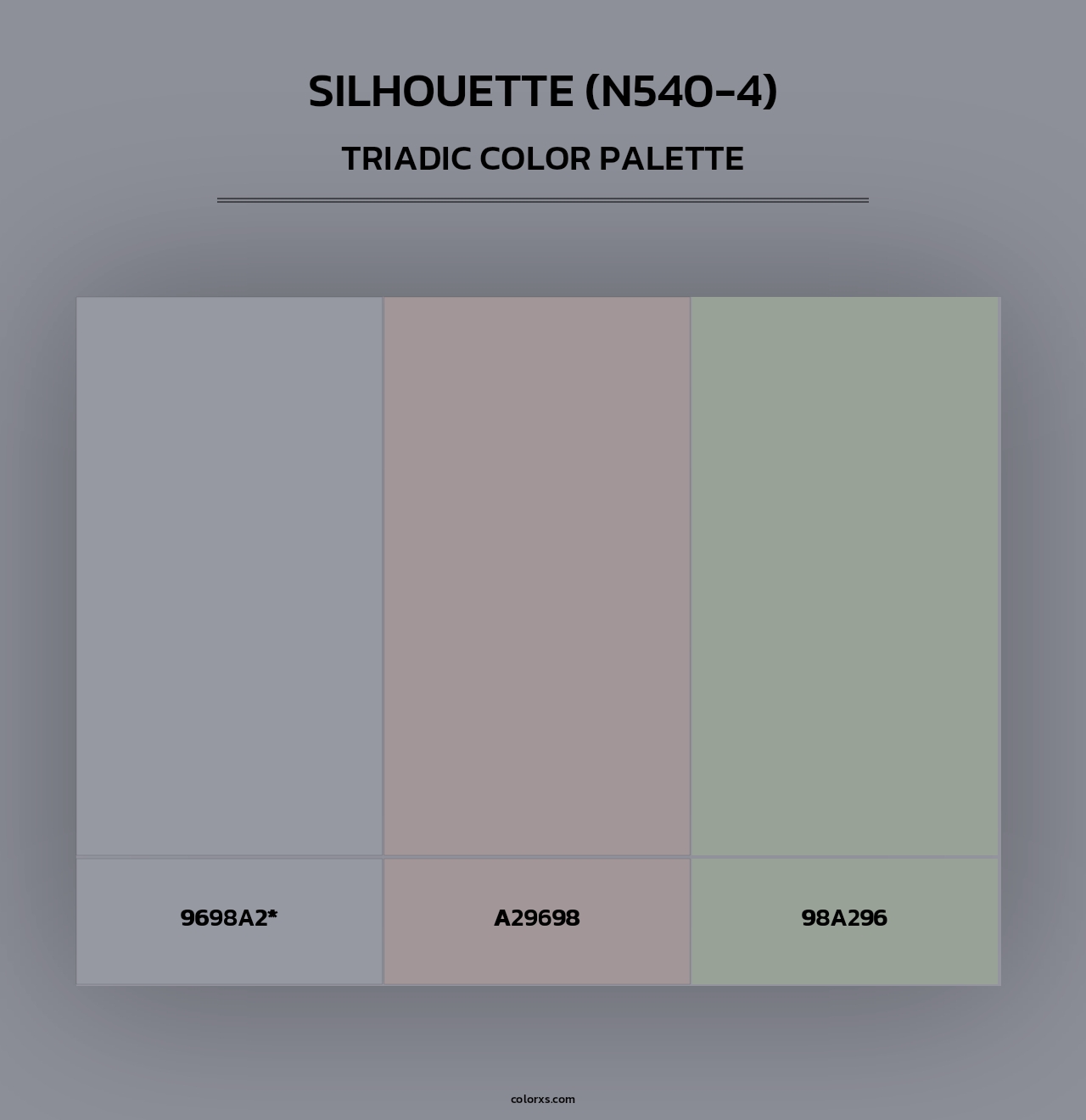 Silhouette (N540-4) - Triadic Color Palette