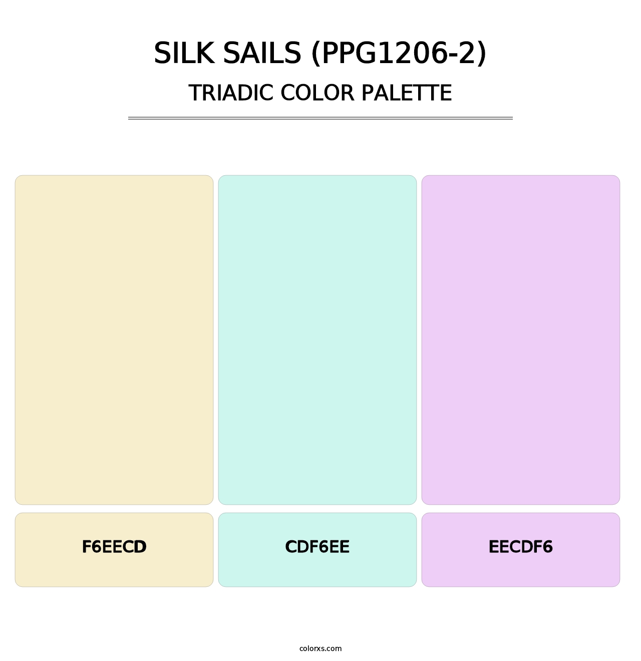 Silk Sails (PPG1206-2) - Triadic Color Palette