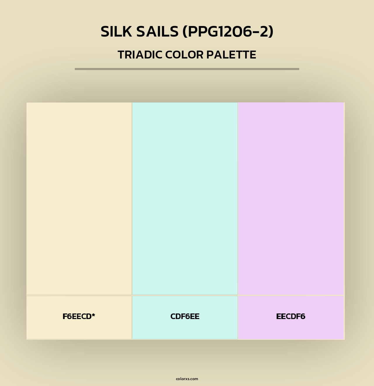 Silk Sails (PPG1206-2) - Triadic Color Palette
