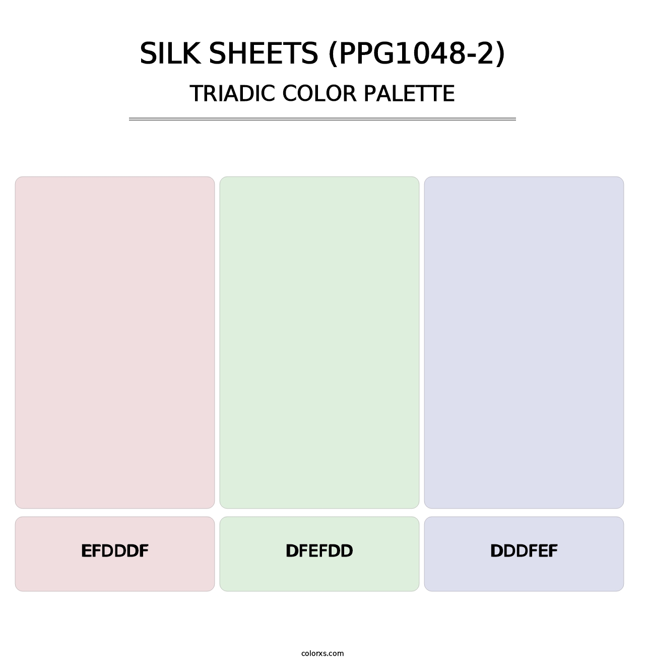 Silk Sheets (PPG1048-2) - Triadic Color Palette