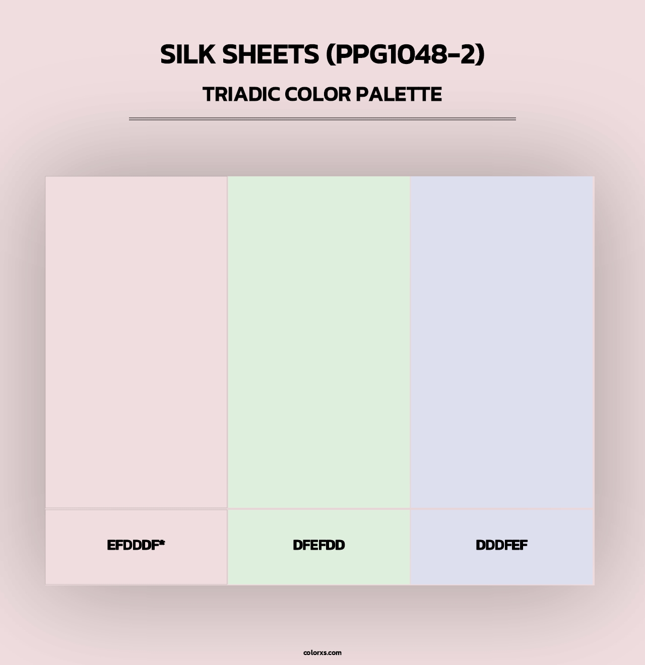 Silk Sheets (PPG1048-2) - Triadic Color Palette