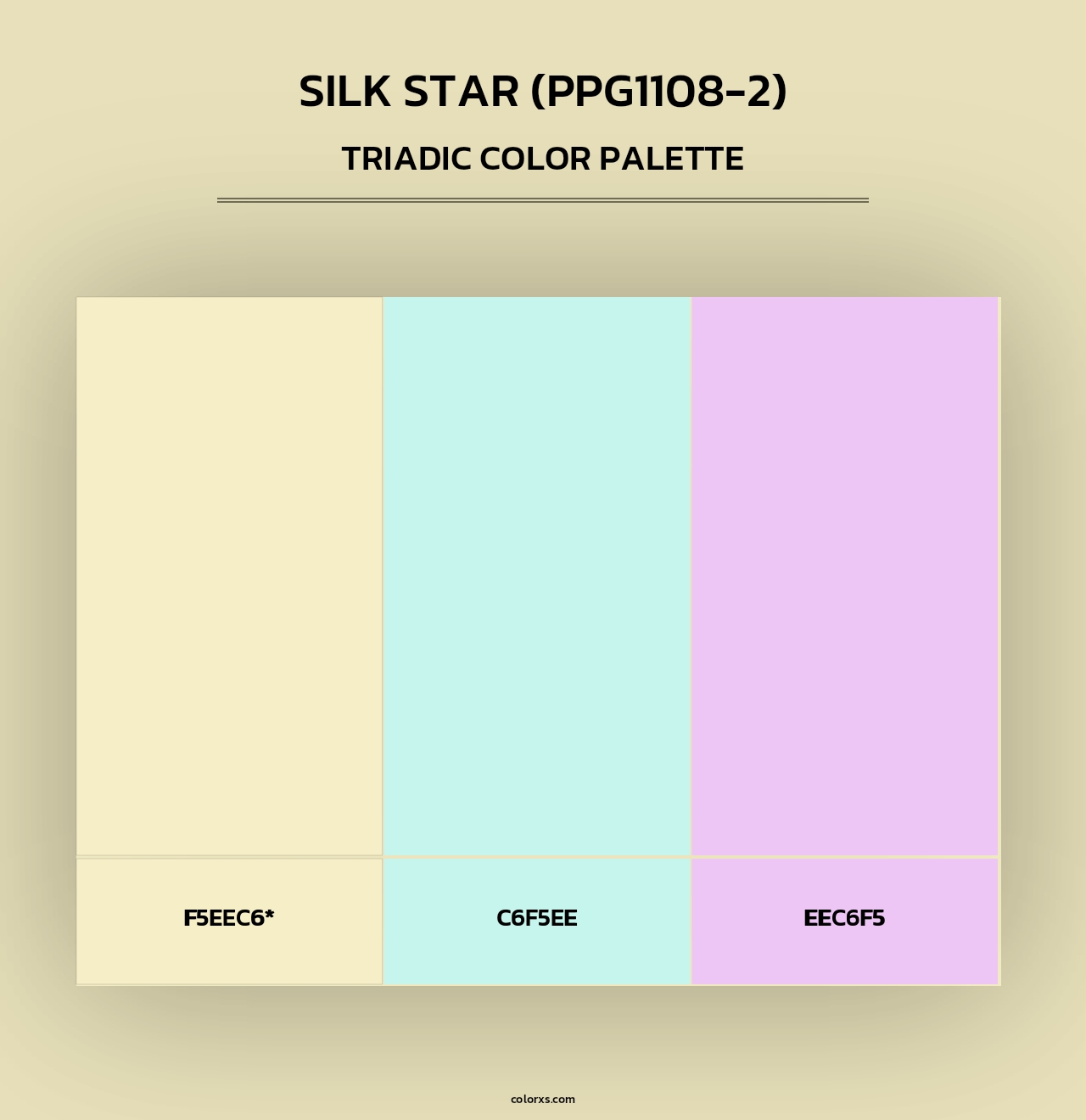 Silk Star (PPG1108-2) - Triadic Color Palette