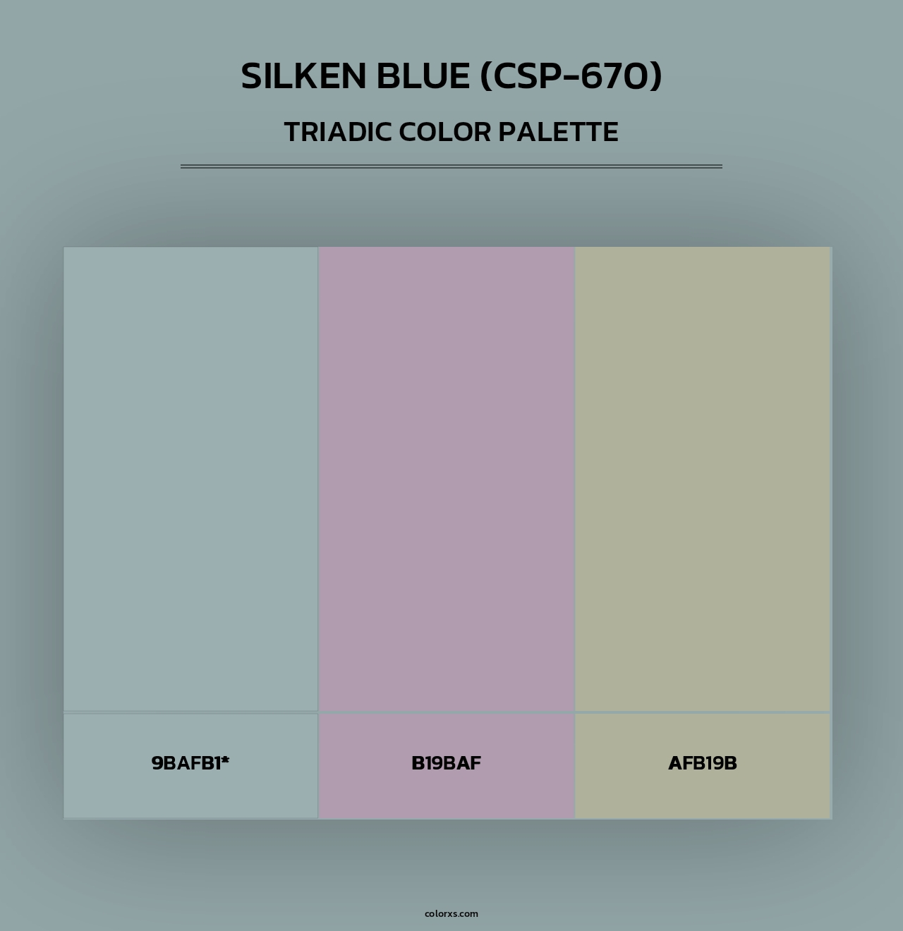 Silken Blue (CSP-670) - Triadic Color Palette