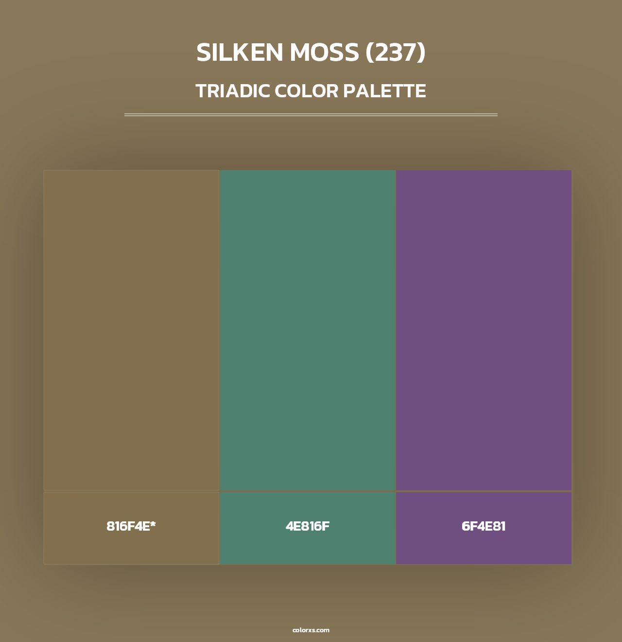 Silken Moss (237) - Triadic Color Palette