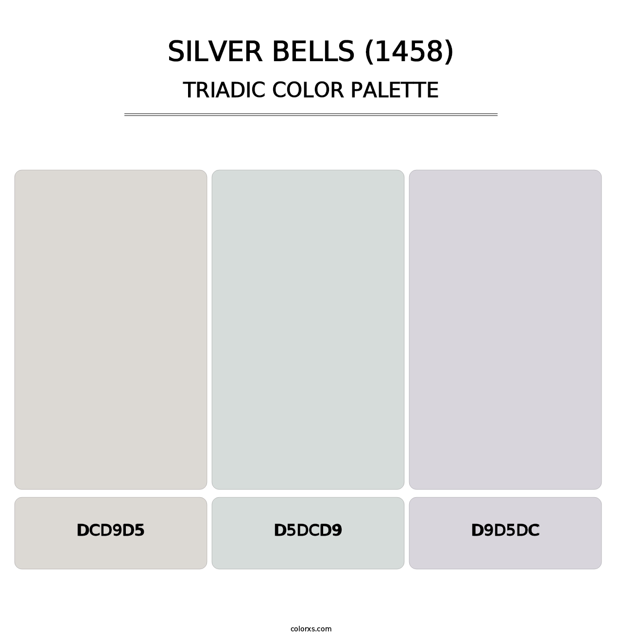 Silver Bells (1458) - Triadic Color Palette