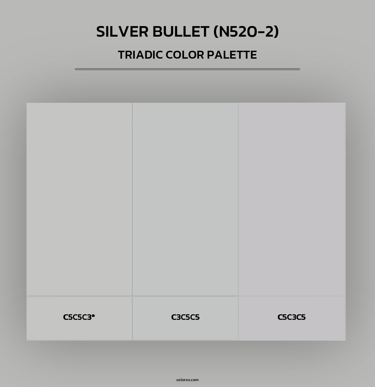 Silver Bullet (N520-2) - Triadic Color Palette