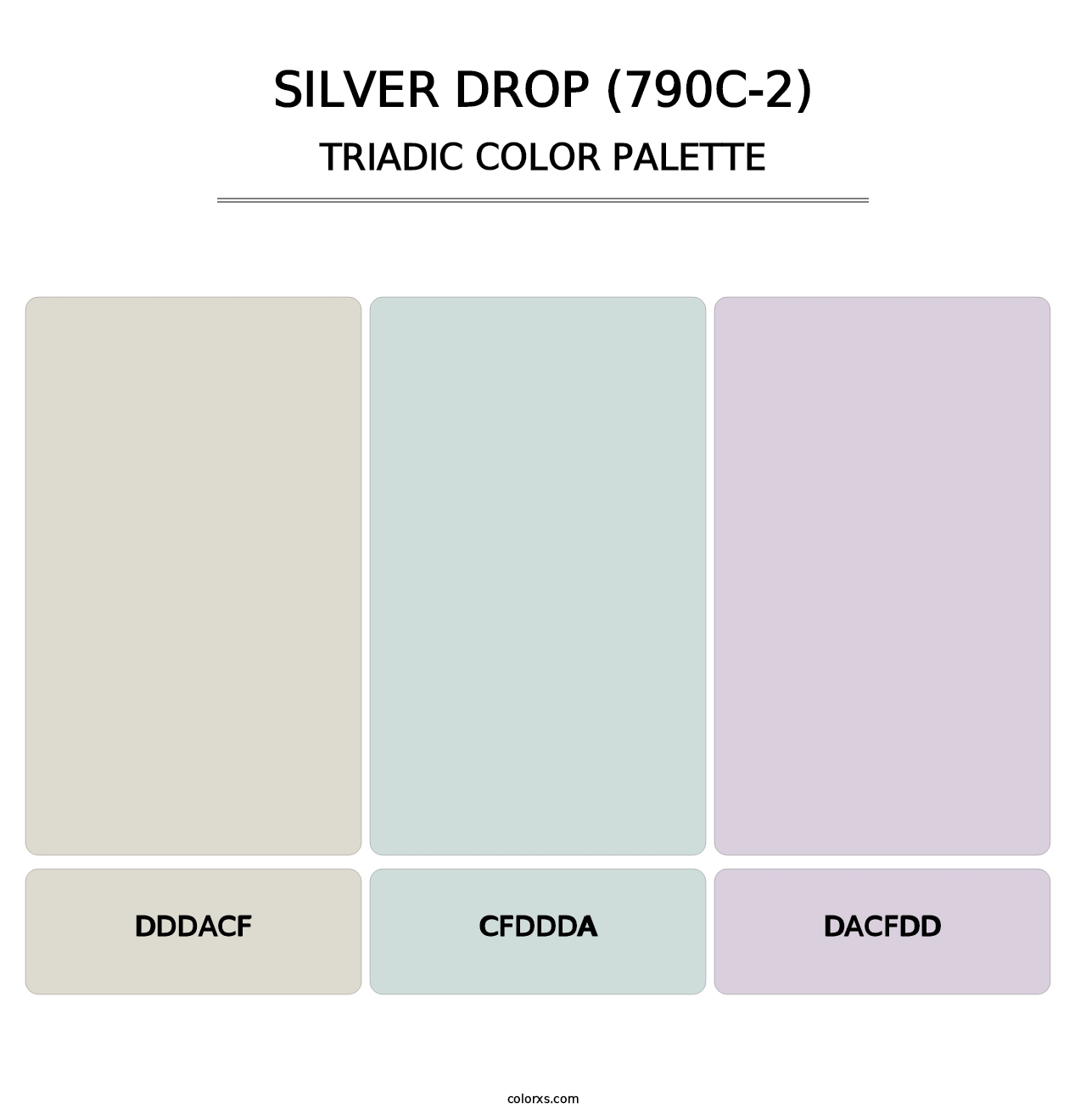 Silver Drop (790C-2) - Triadic Color Palette