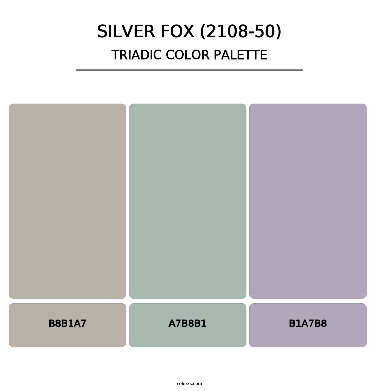Silver Fox (2108-50) - Triadic Color Palette