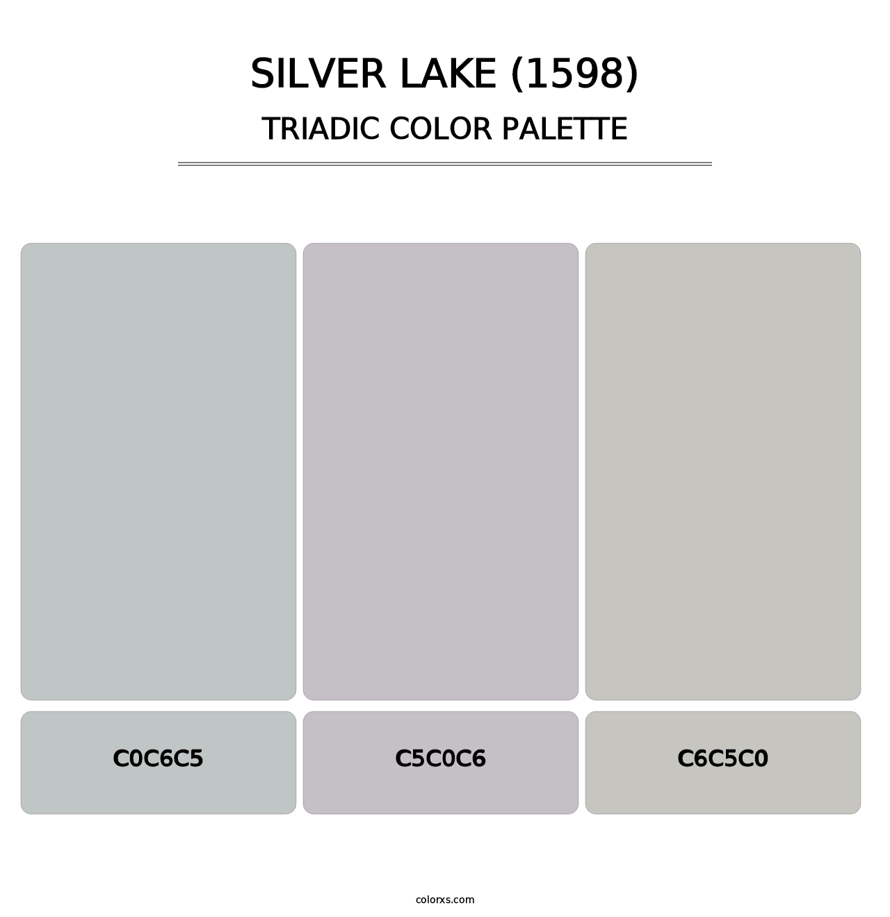 Silver Lake (1598) - Triadic Color Palette