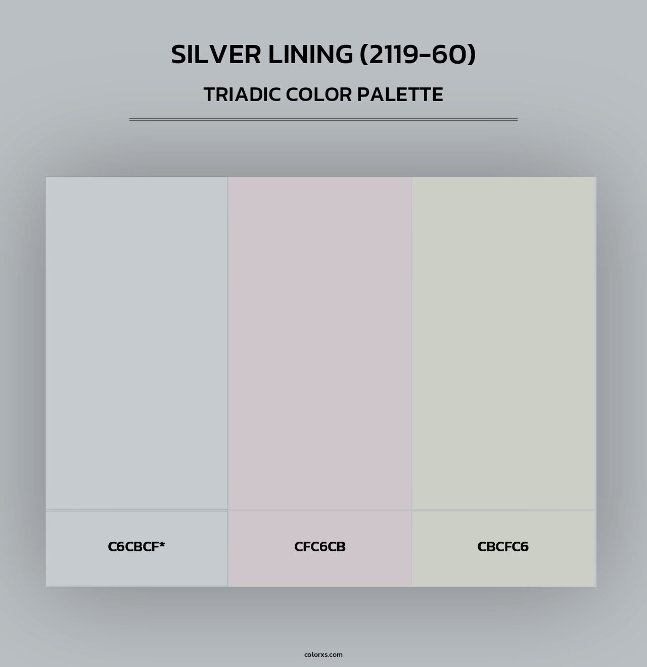 Silver Lining (2119-60) - Triadic Color Palette