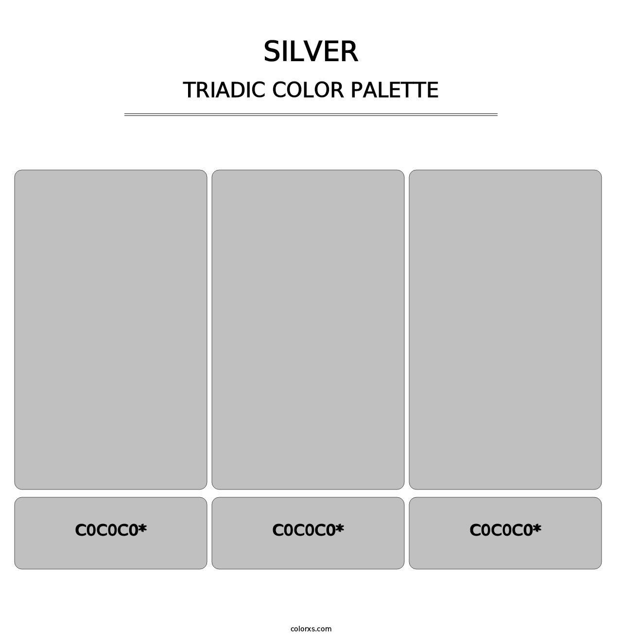 Silver - Triadic Color Palette