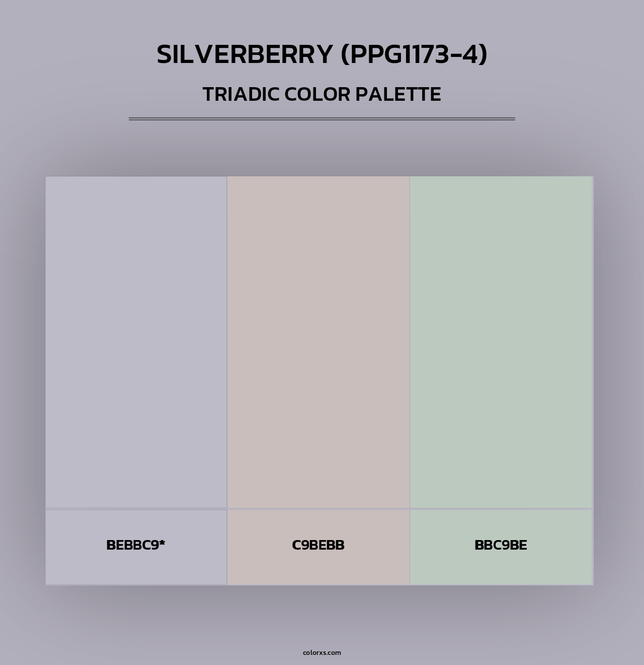 Silverberry (PPG1173-4) - Triadic Color Palette