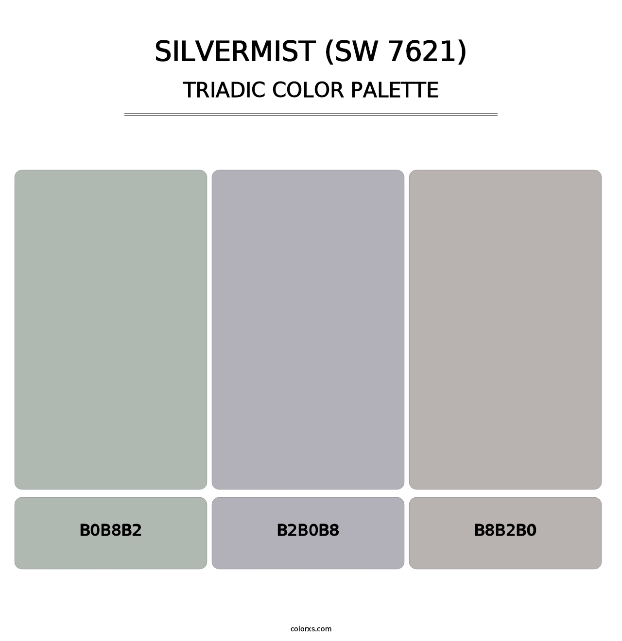 Silvermist (SW 7621) - Triadic Color Palette