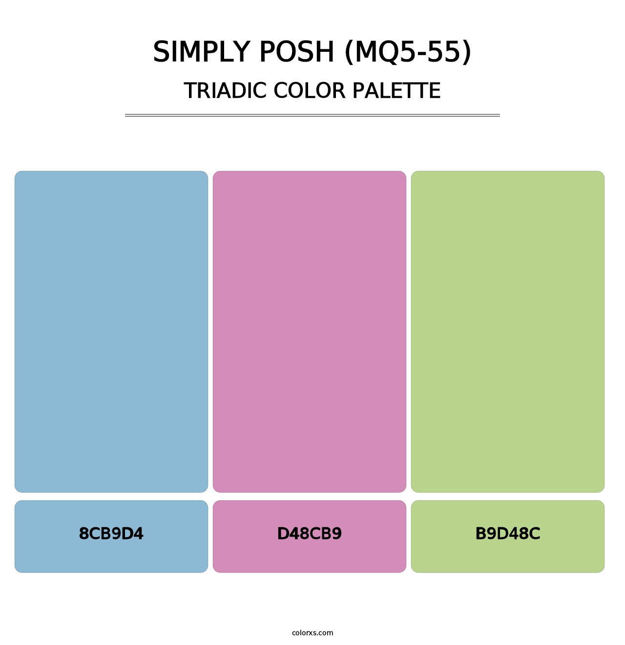 Simply Posh (MQ5-55) - Triadic Color Palette