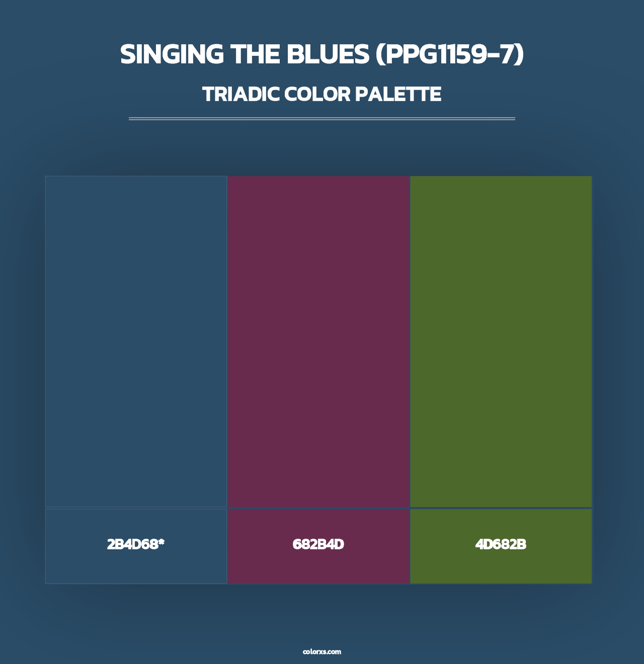 Singing The Blues (PPG1159-7) - Triadic Color Palette