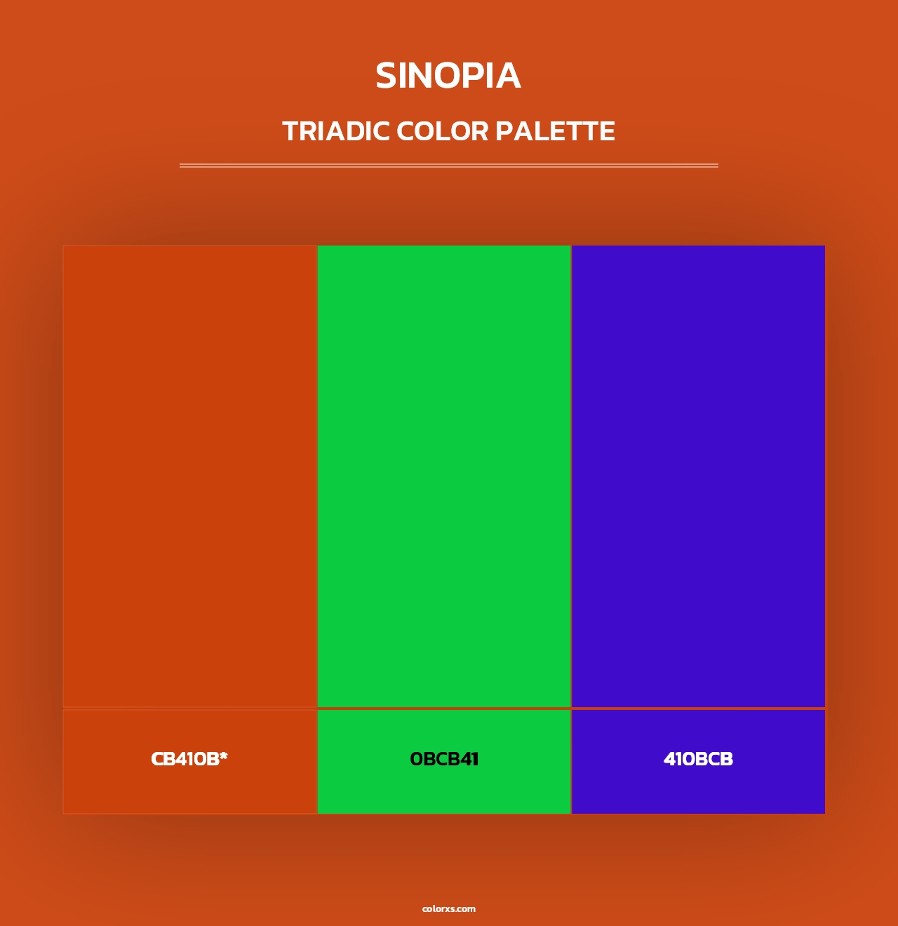 Sinopia - Triadic Color Palette