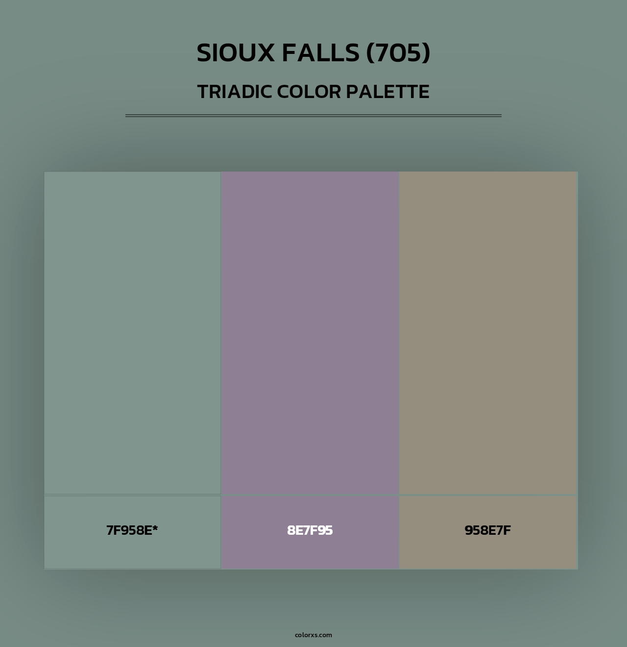 Sioux Falls (705) - Triadic Color Palette