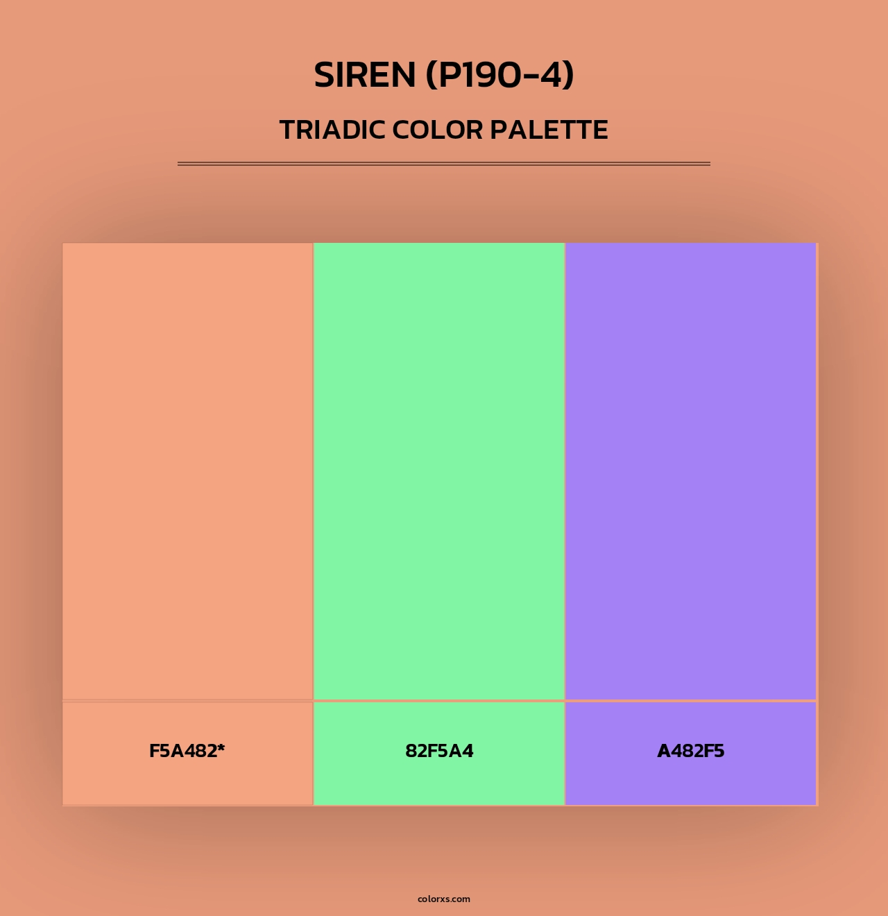 Siren (P190-4) - Triadic Color Palette