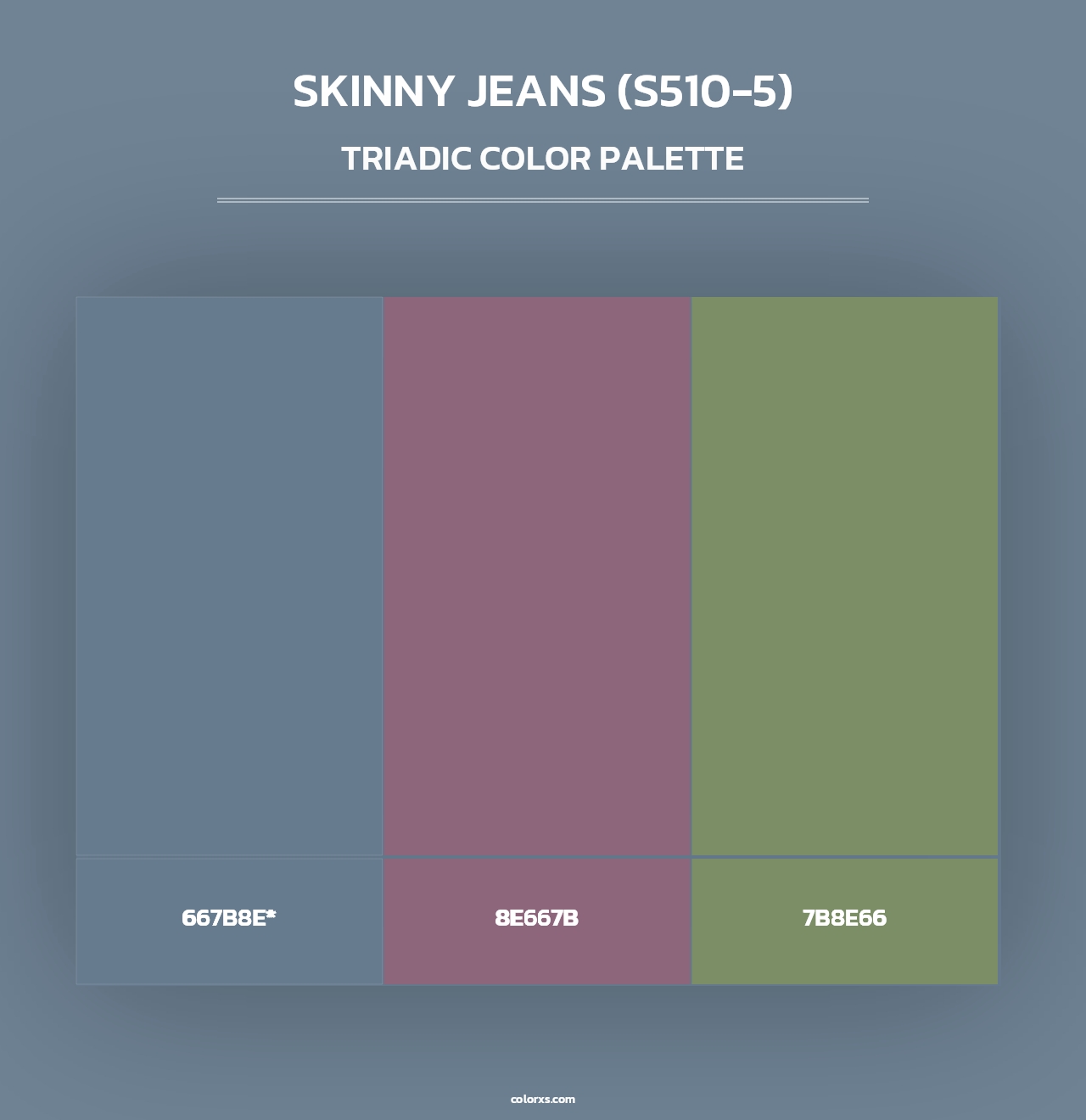 Skinny Jeans (S510-5) - Triadic Color Palette