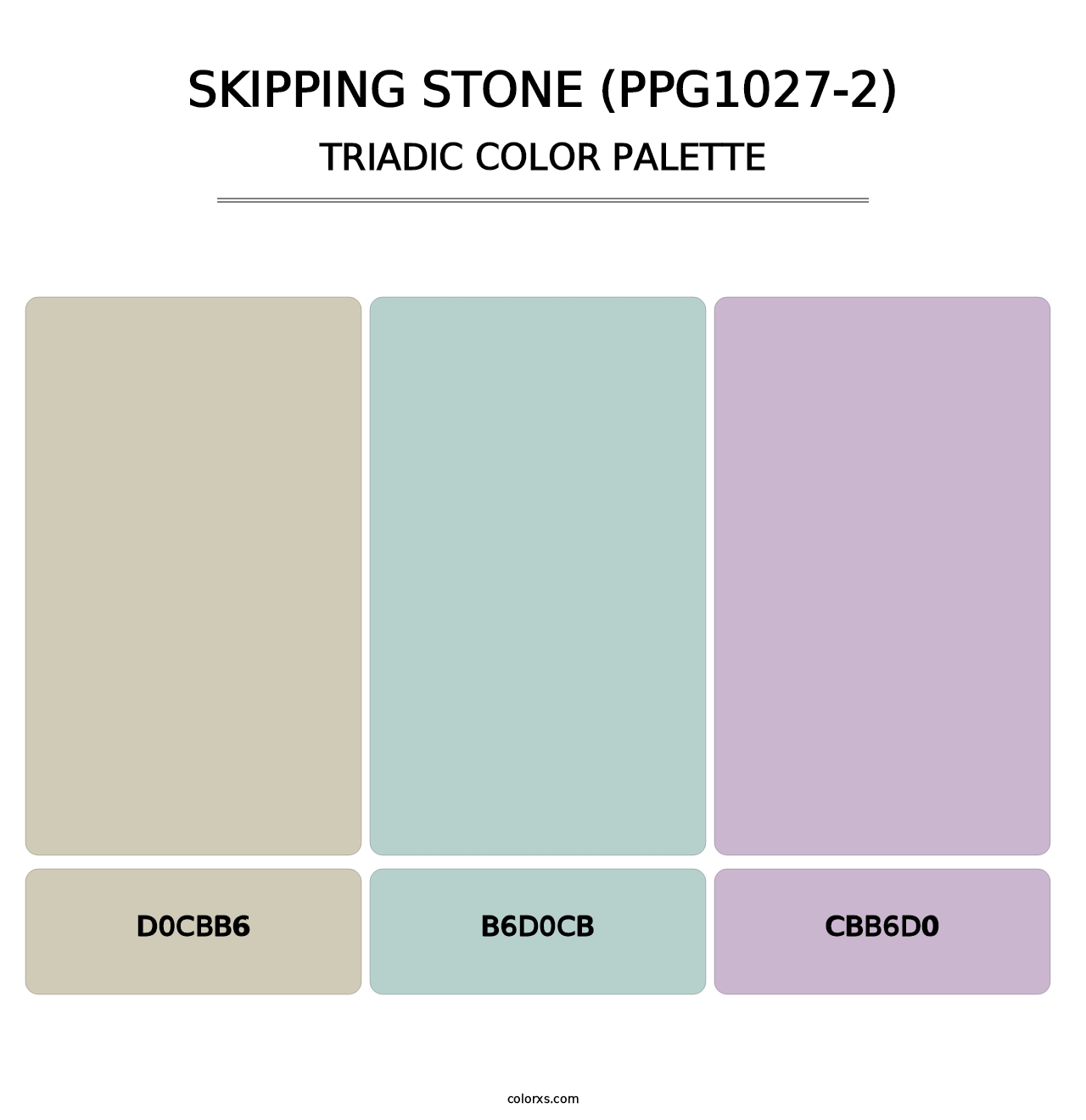 Skipping Stone (PPG1027-2) - Triadic Color Palette