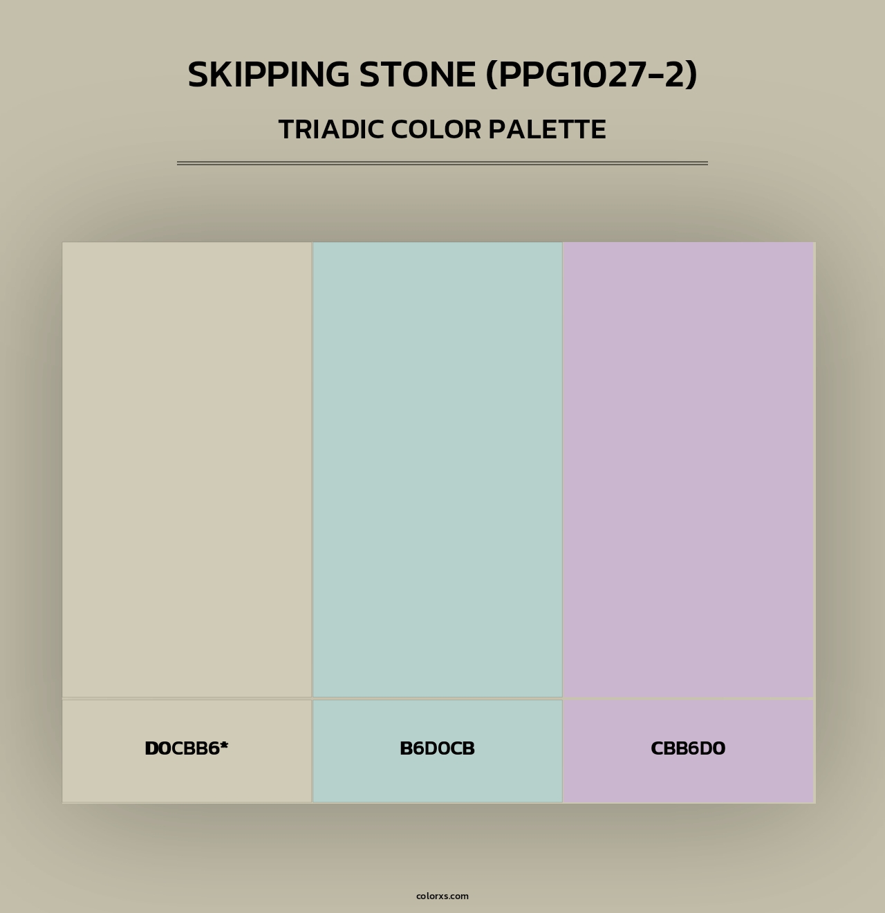 Skipping Stone (PPG1027-2) - Triadic Color Palette