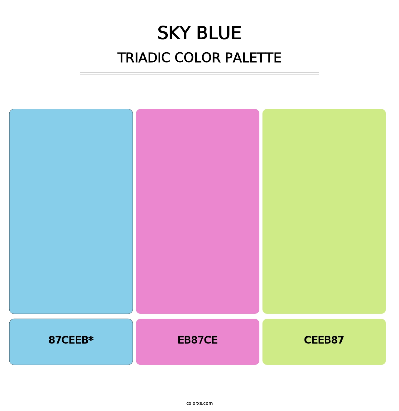 Sky blue - Triadic Color Palette