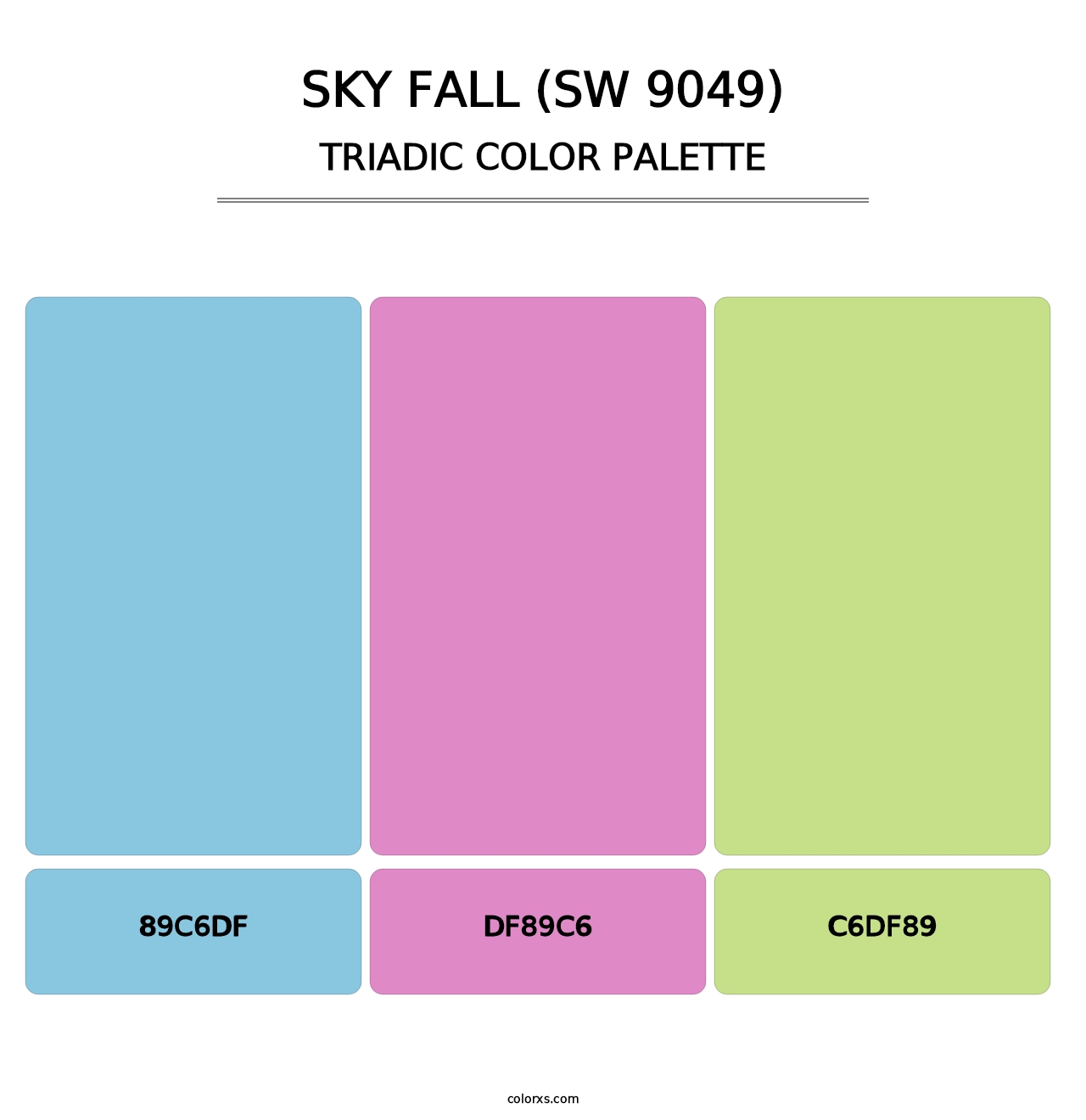 Sky Fall (SW 9049) - Triadic Color Palette