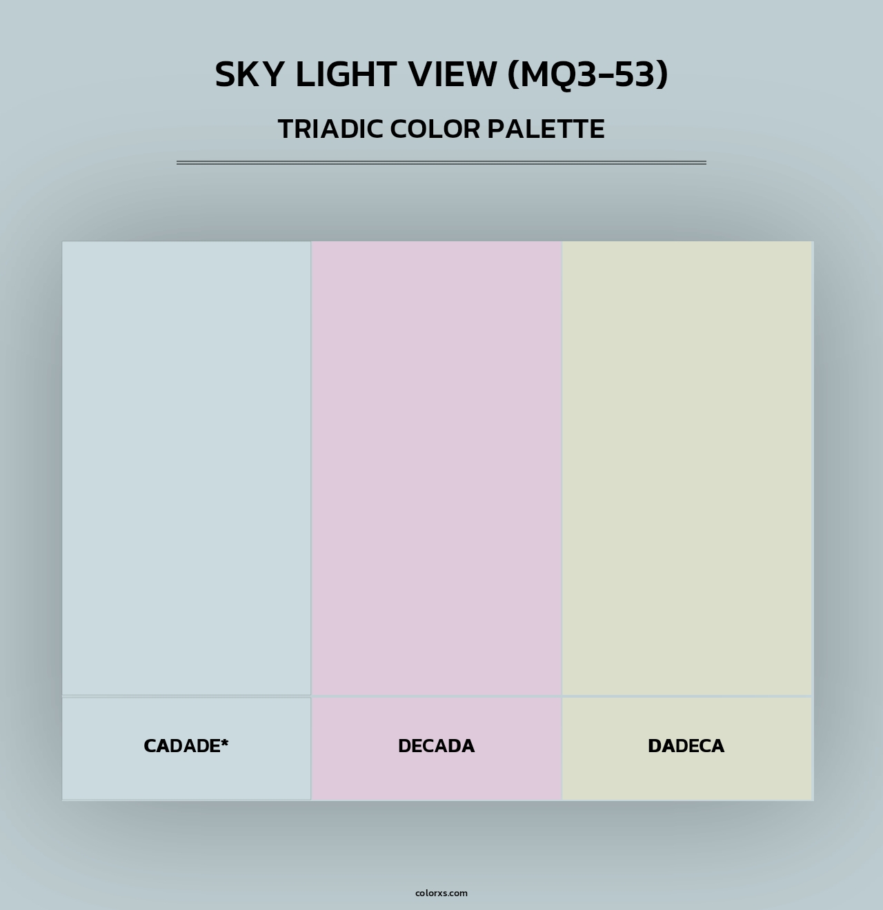 Sky Light View (MQ3-53) - Triadic Color Palette