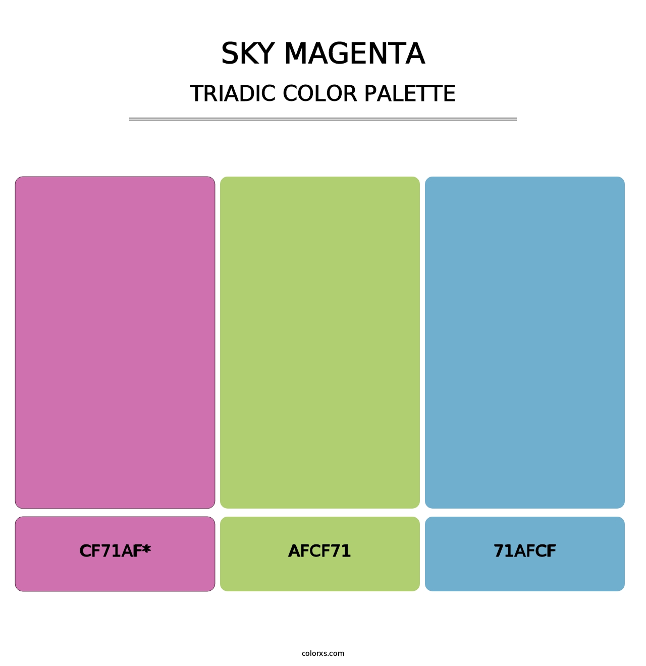 Sky Magenta - Triadic Color Palette