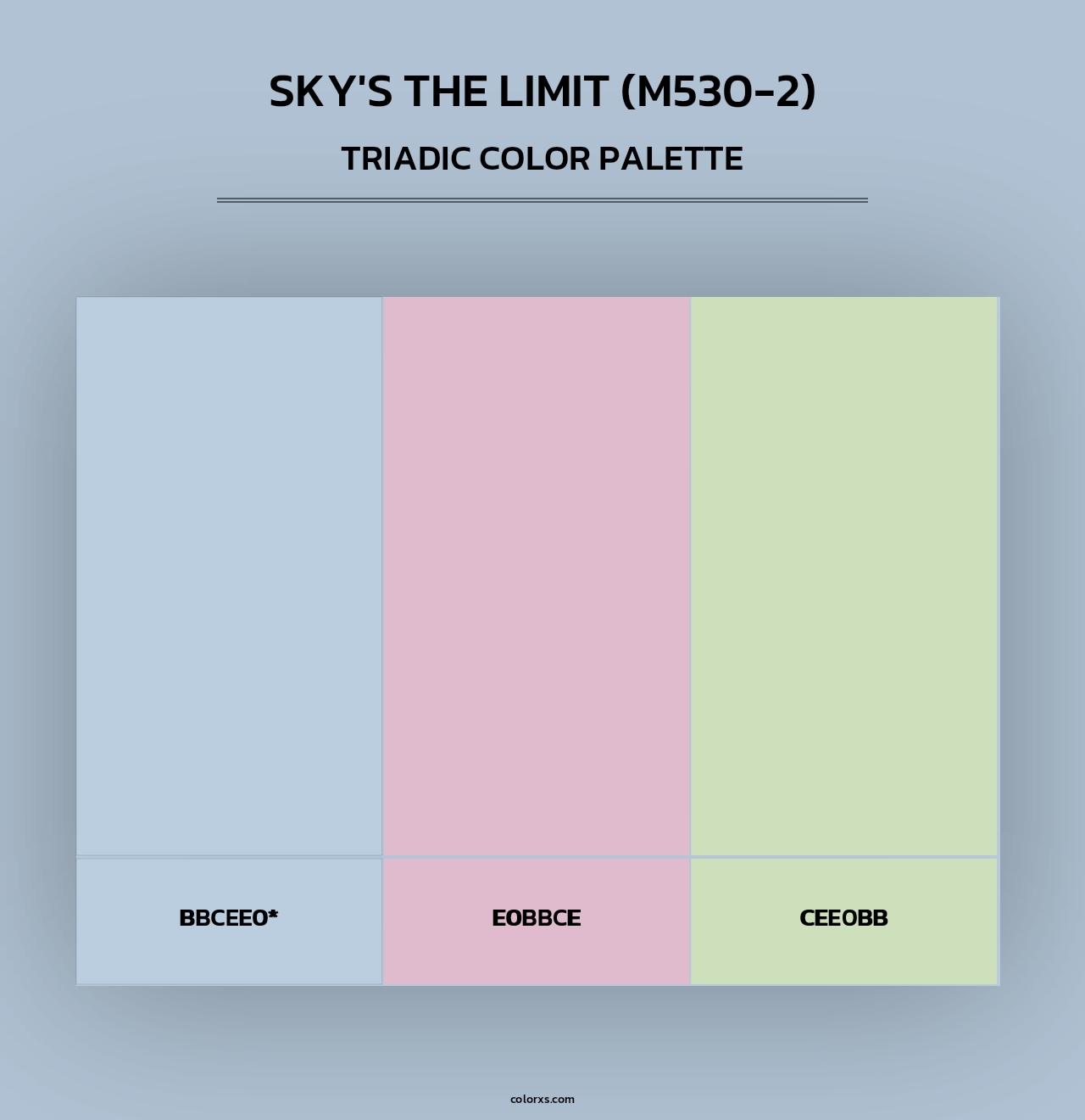 Sky'S The Limit (M530-2) - Triadic Color Palette