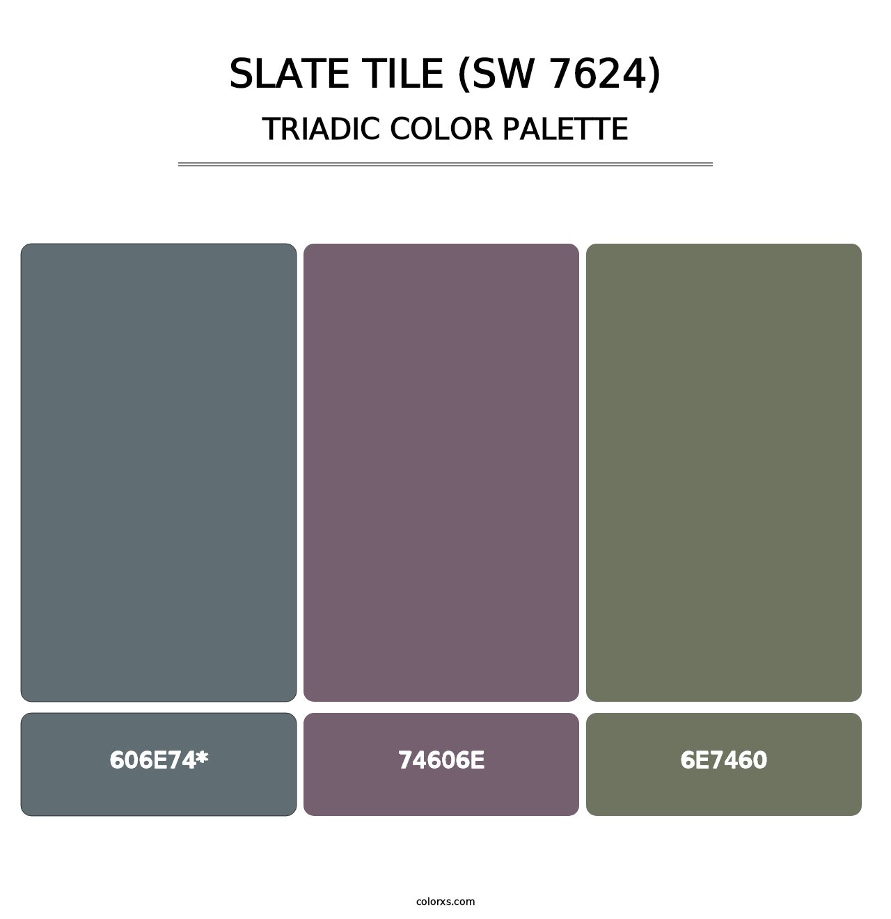 Slate Tile (SW 7624) - Triadic Color Palette
