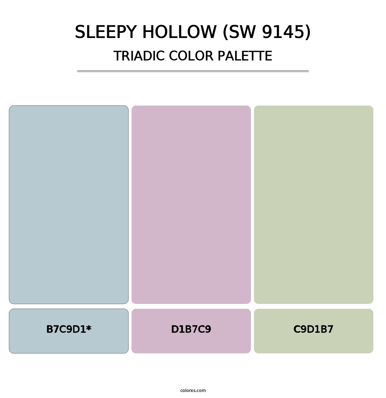 Sleepy Hollow (SW 9145) - Triadic Color Palette