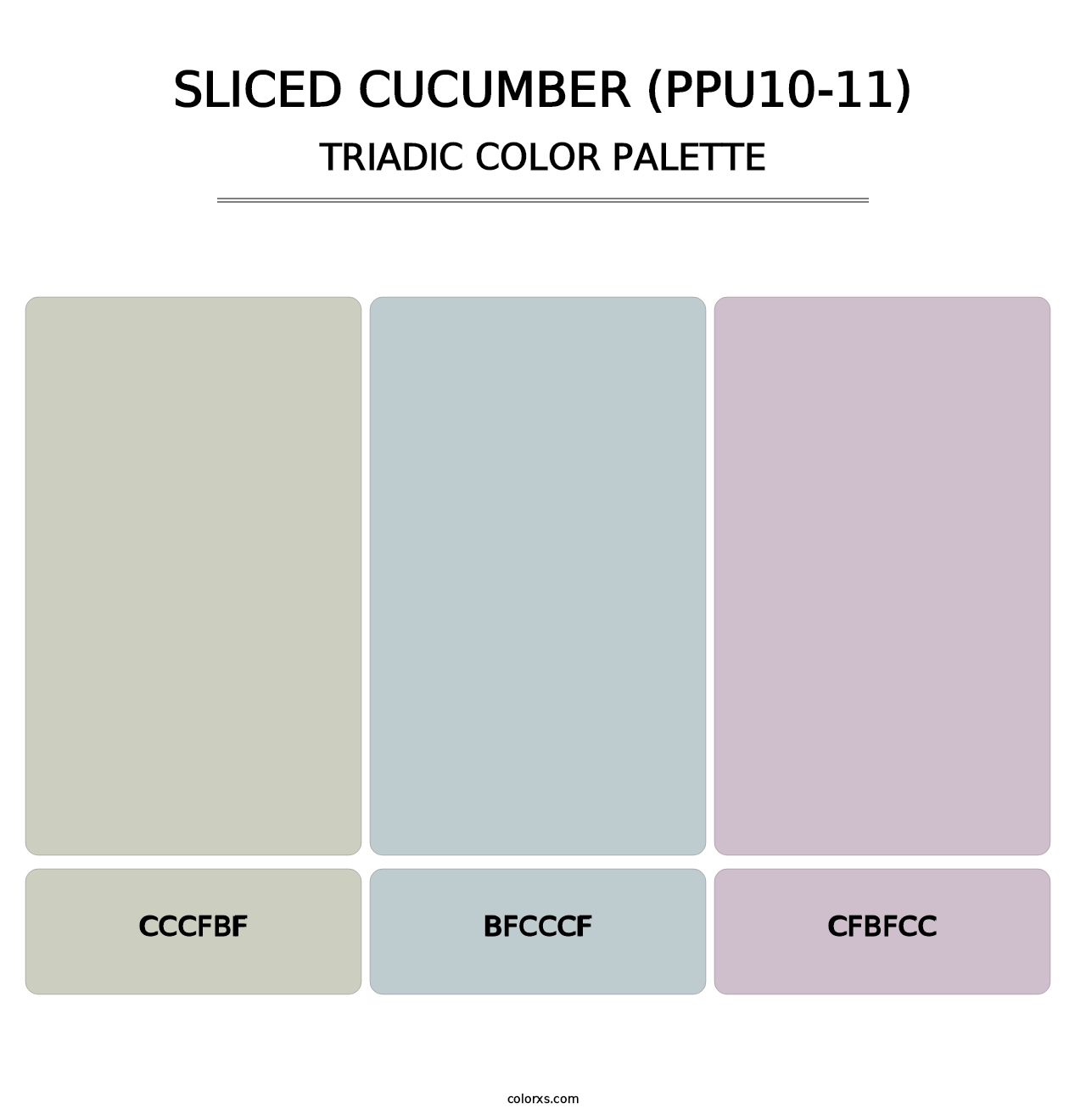 Sliced Cucumber (PPU10-11) - Triadic Color Palette