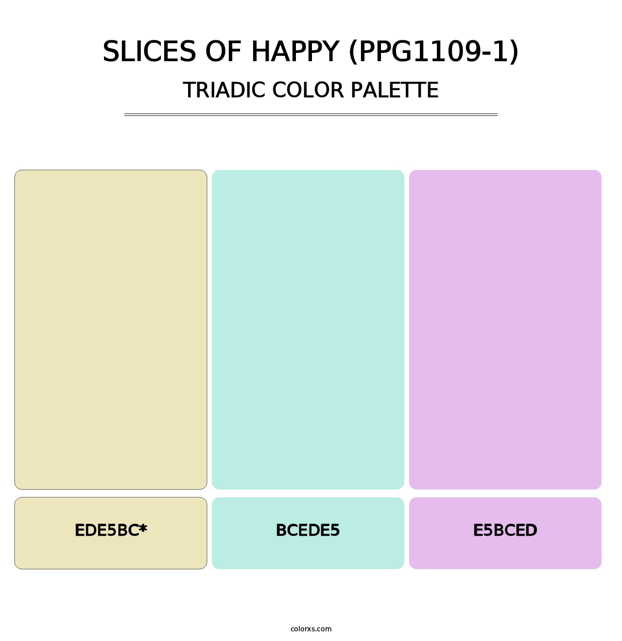 Slices Of Happy (PPG1109-1) - Triadic Color Palette